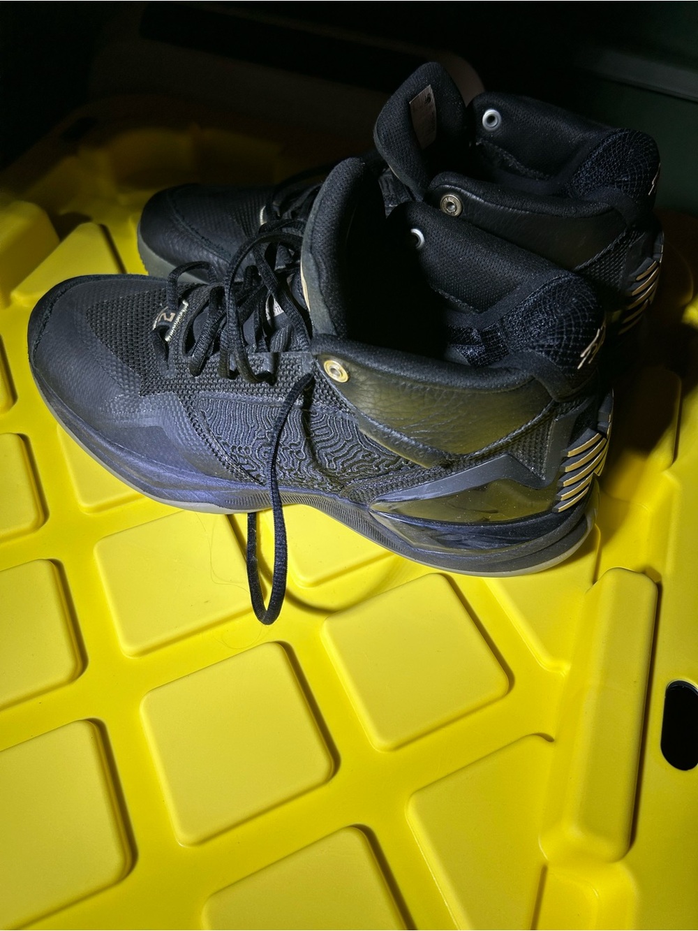 New Balance KAWHI Men's Black and Gold High-Top Athletic Sneakers